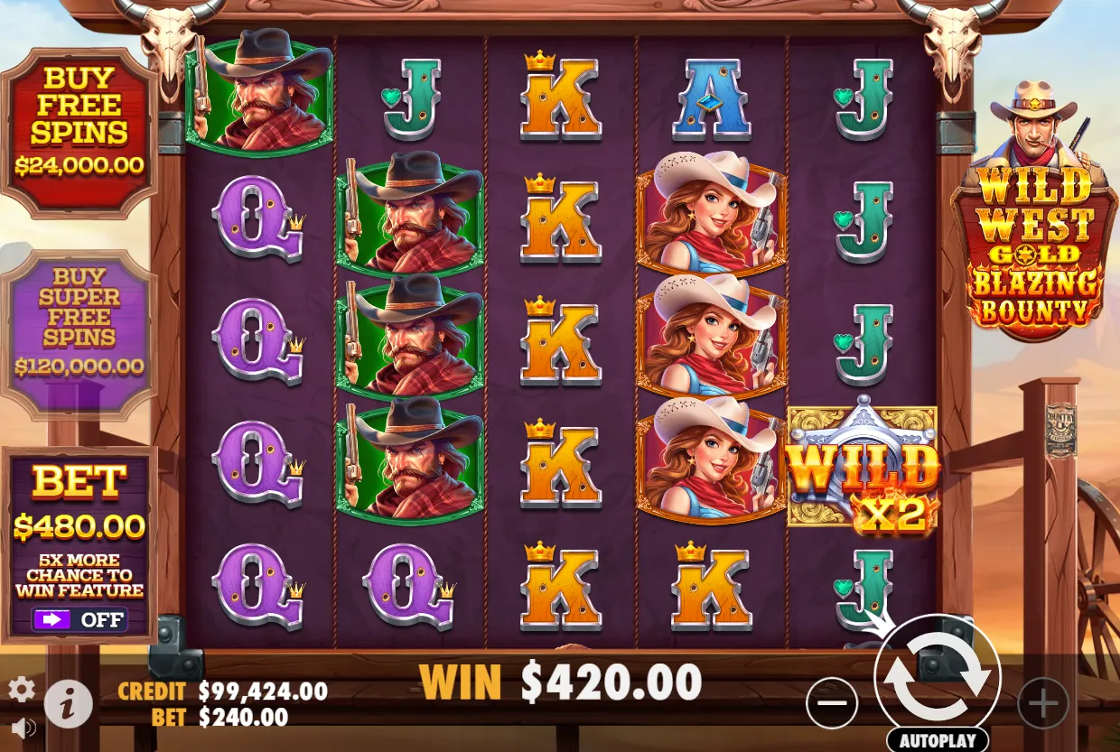 Wild West Gold Blazing Bounty Slot
